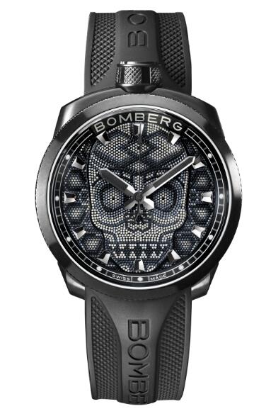 Bomberg Bolt-68 Skull Pearl Black BS45H3PBA.SKP-3.3 Replica Watch